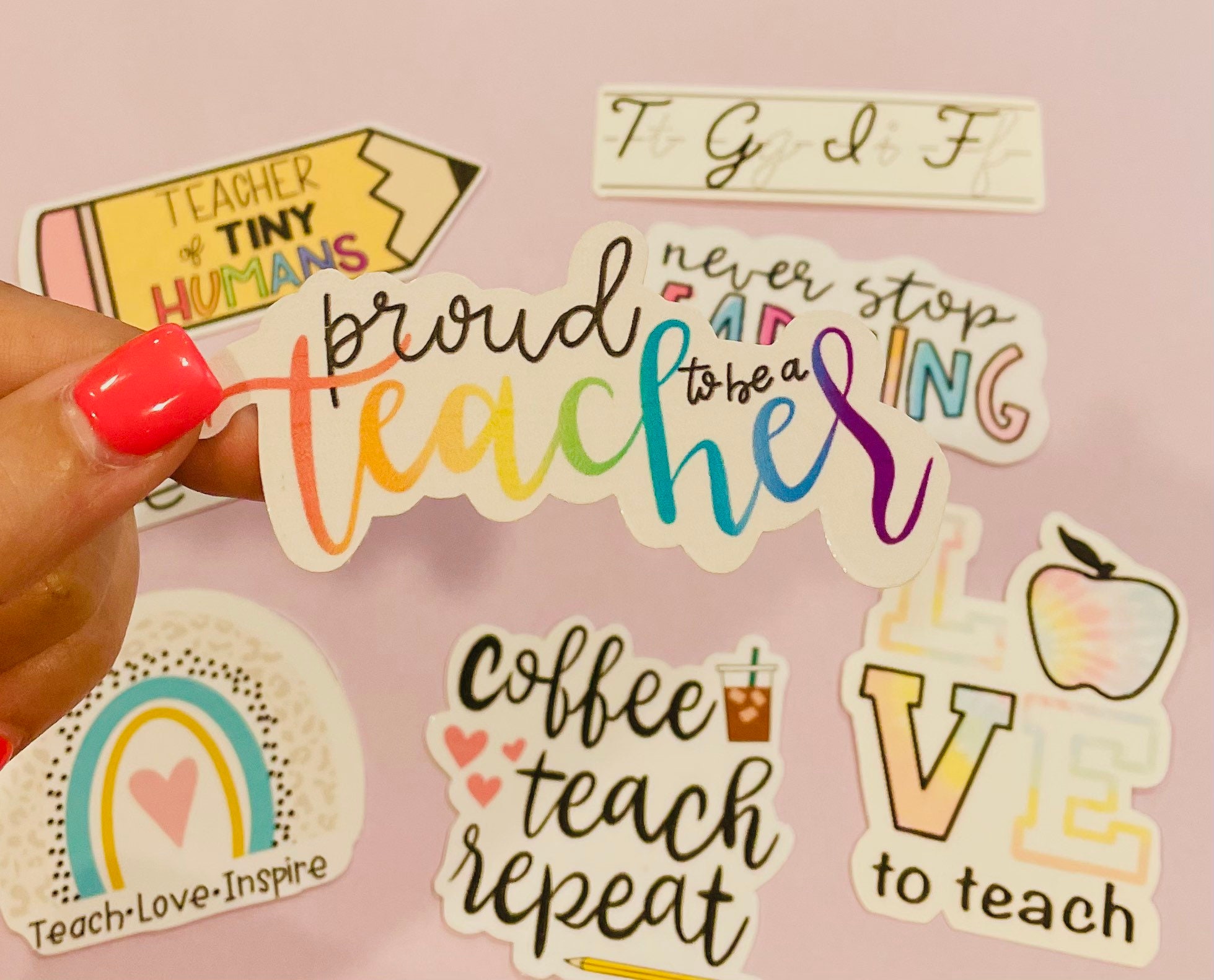 Teacher Vinyl Sticker Pack. Great for Teacher Appreciation Etsy