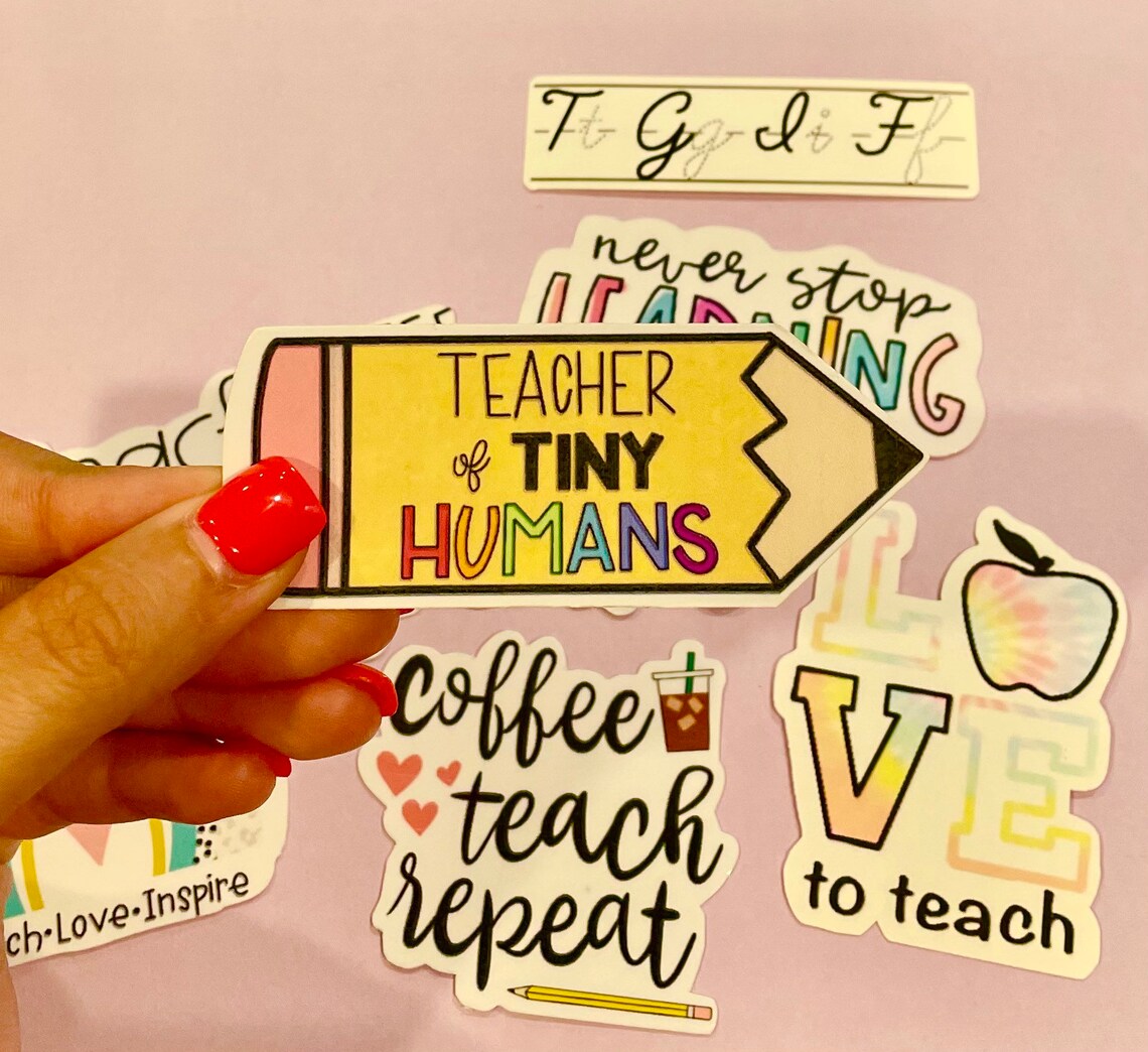 Teacher Vinyl Sticker Pack. Great for Teacher Appreciation Etsy