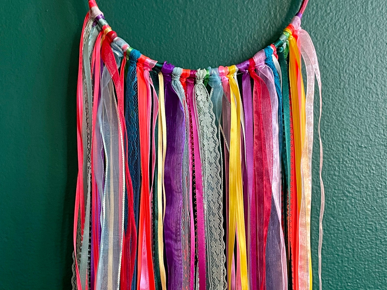 Multicolored Ribbon Wall Hanging Etsy