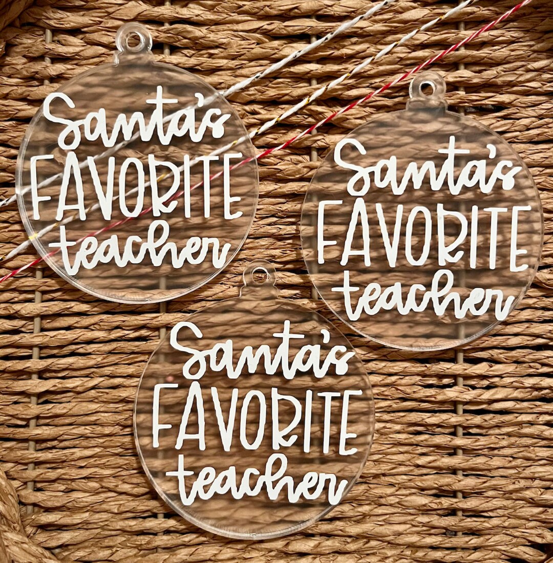 Teacher Gift Ornament Gift Tag Stocking Tag Christmas Etsy