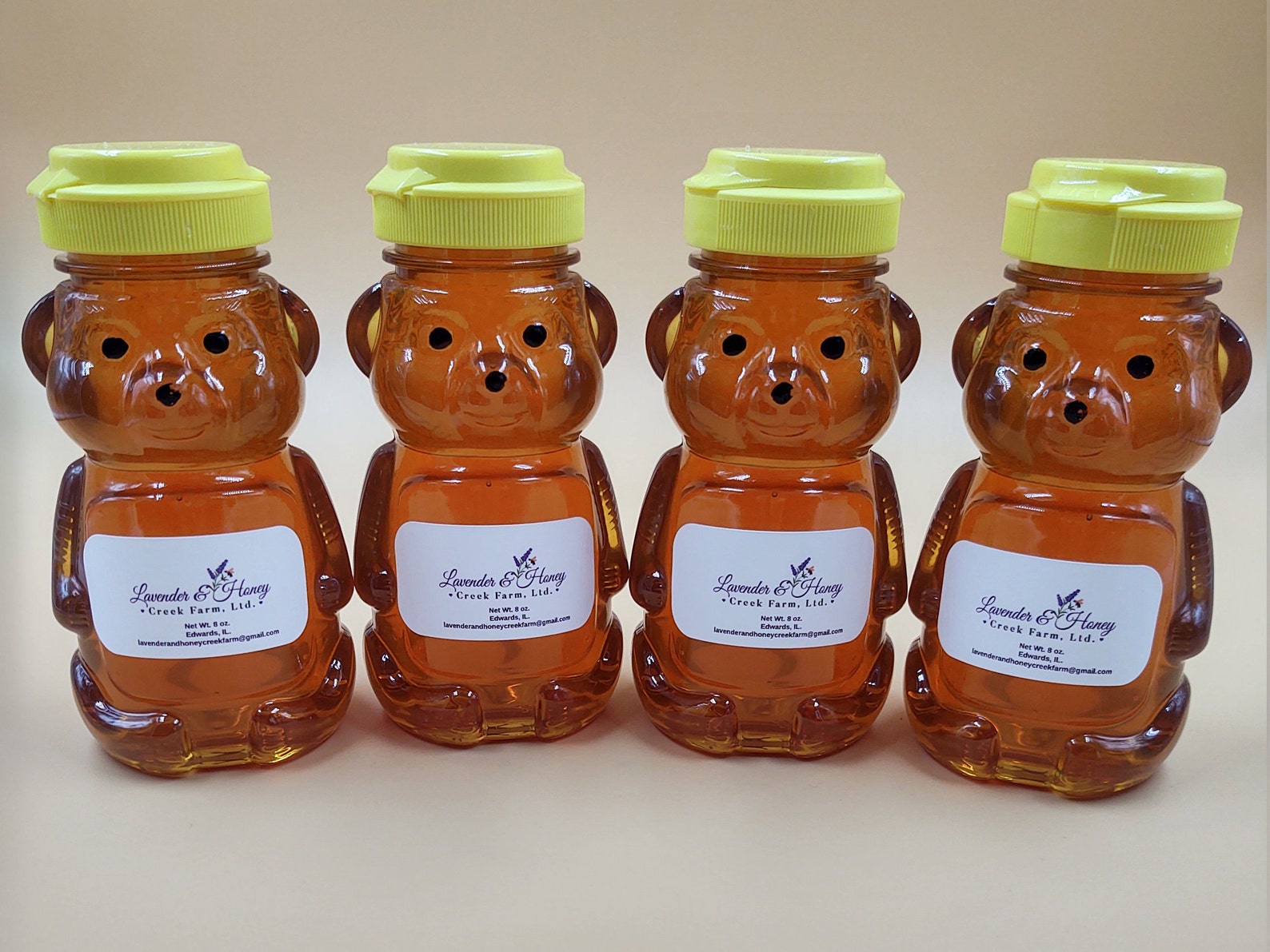 Honey Bears 8oz. Set of 4 Fresh Honey Bear Bottles Raw Etsy