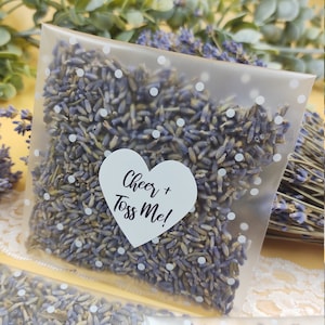 Set of 15 - Lavender Toss Packets - Biodegradable Wedding Confetti Bags - Eco-Friendly Dried Lavender for Wedding Exit, Recessional Walk