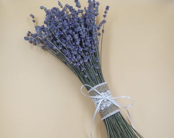 Dried Lavender Bundle/Bunch/Bouquet - Approximately 100+ Stems, English Lavender, Dried Bundle of Lavender, Illinois Lavender