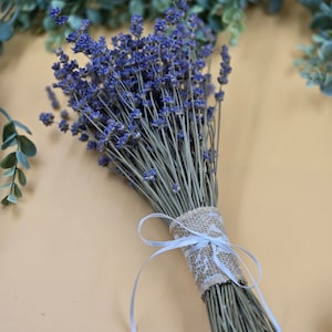 Dried Lavender Bundle/Bunch/Bouquet - 2025 Harvest - Approximately 130+ Stems, English Lavender, Dried Bundle of Lavender, Illinois Lavender