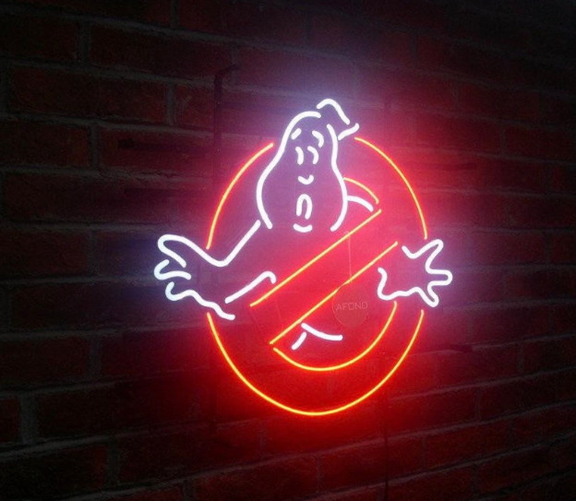 GHOSTBUSTERS neon light sign real glass free shipping | Etsy