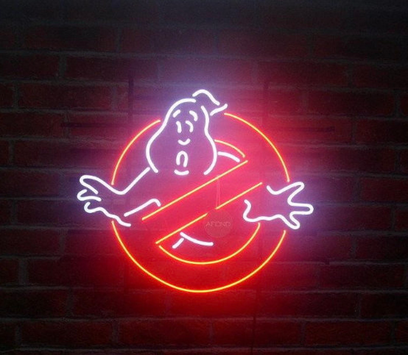 GHOSTBUSTERS neon light sign real glass free shipping | Etsy
