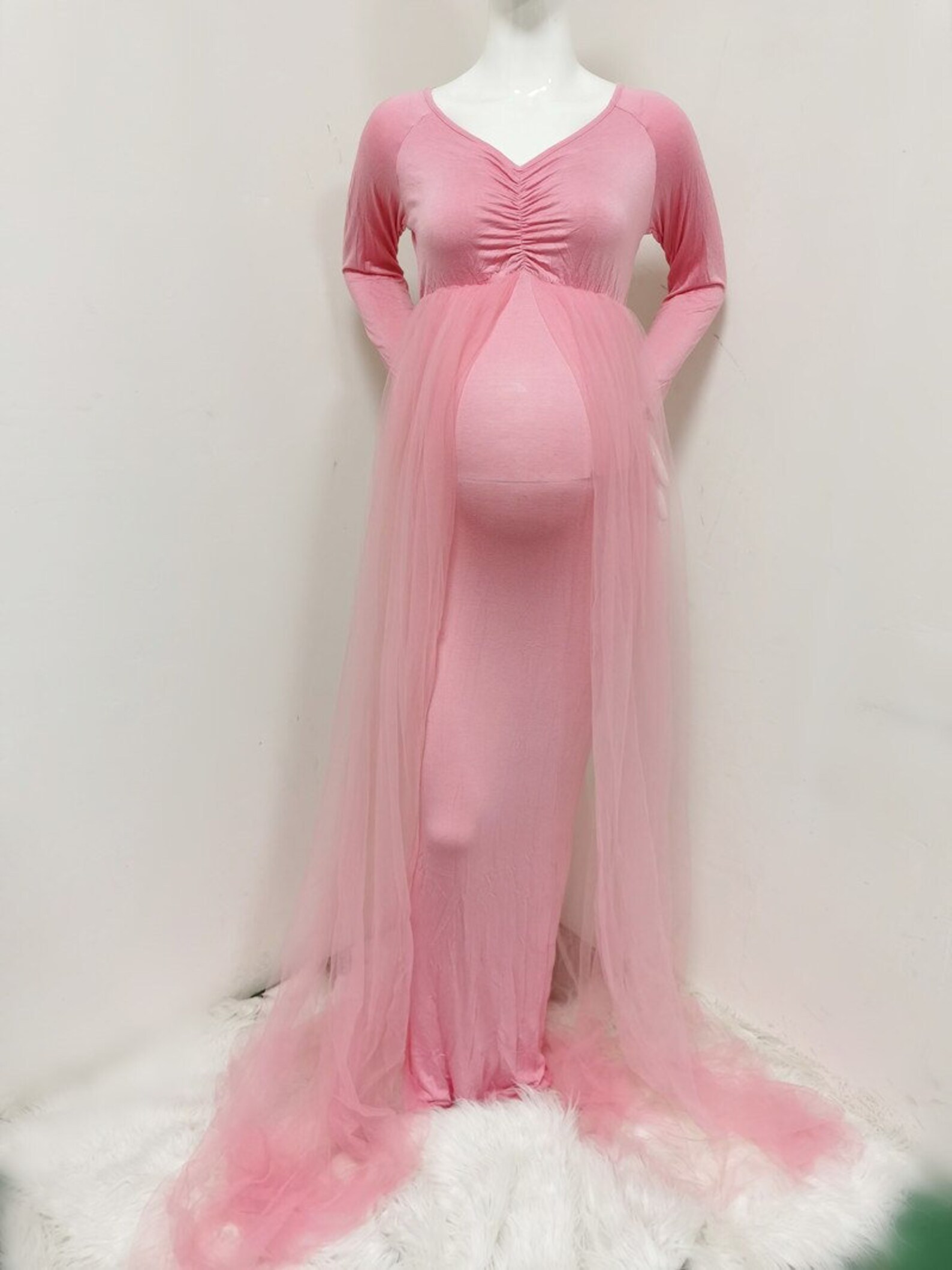 Summer Maternity Tulle Long Dresses Baby Shower Cotton Dressx Etsy