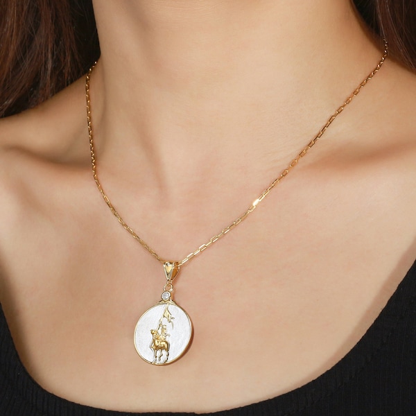 Saints Joan of Arc March Pendant Necklace