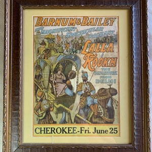 Vintage Printed Barnum and Bailey Ad- Framed