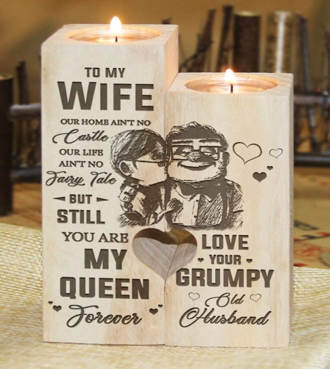 To my wife Candle Holder Personalized Best Gift for Wife