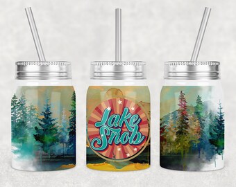 Diseño de sublimación para vaso Mason Jar de Lake Snob (descarga digital)