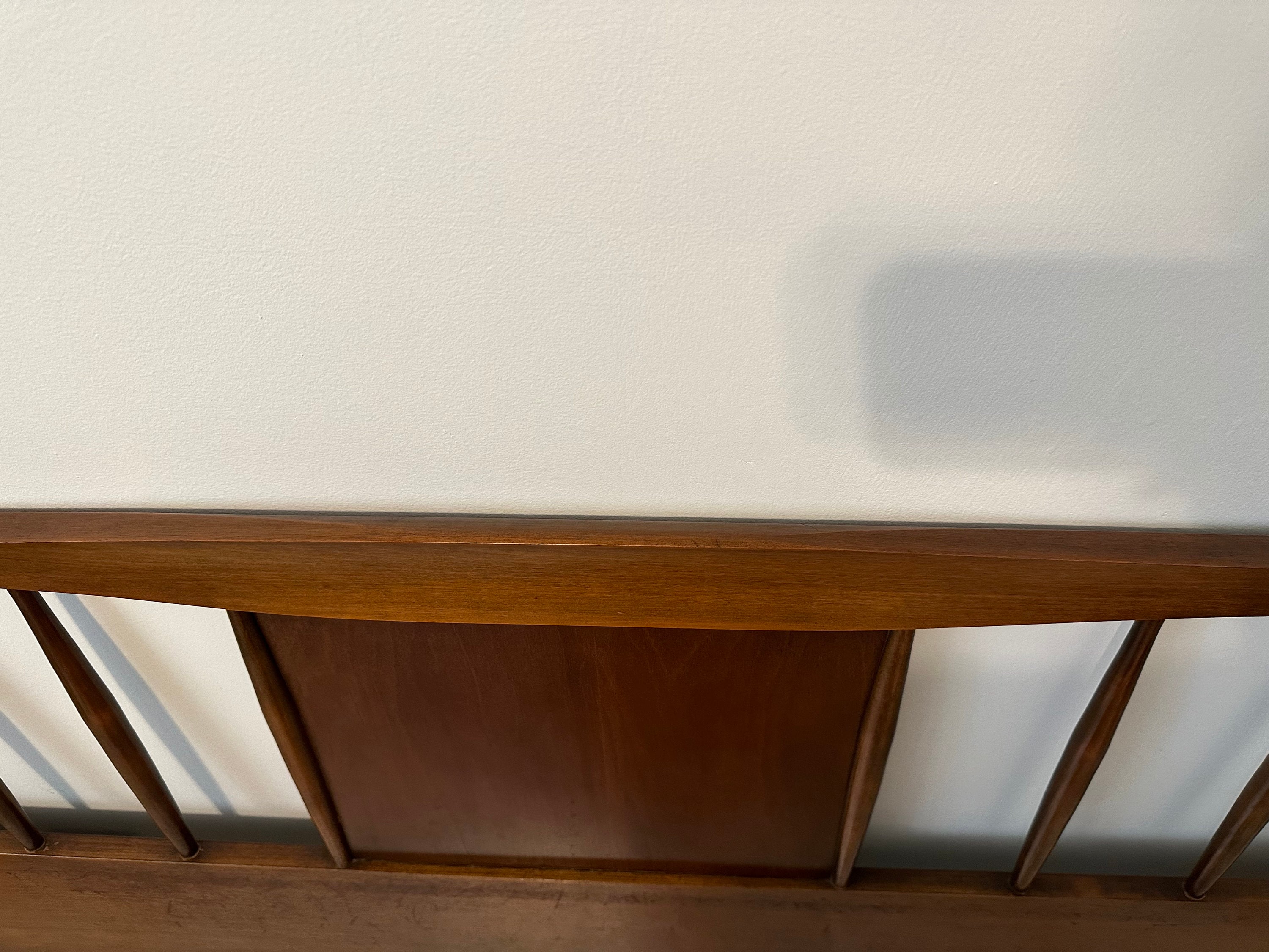Mid Century Modern Headboard Full Size // MCM Bed // Solid Etsy