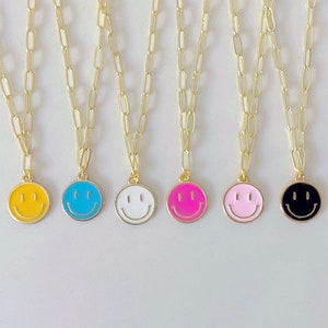 Waterproof Smiley Face Necklaces