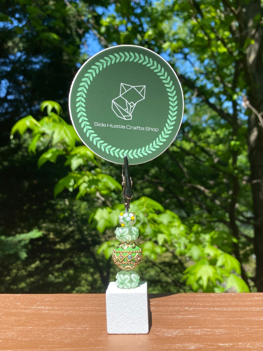 Beaded Clip Photo Holder Stand Photo Holder Stand With Etsy