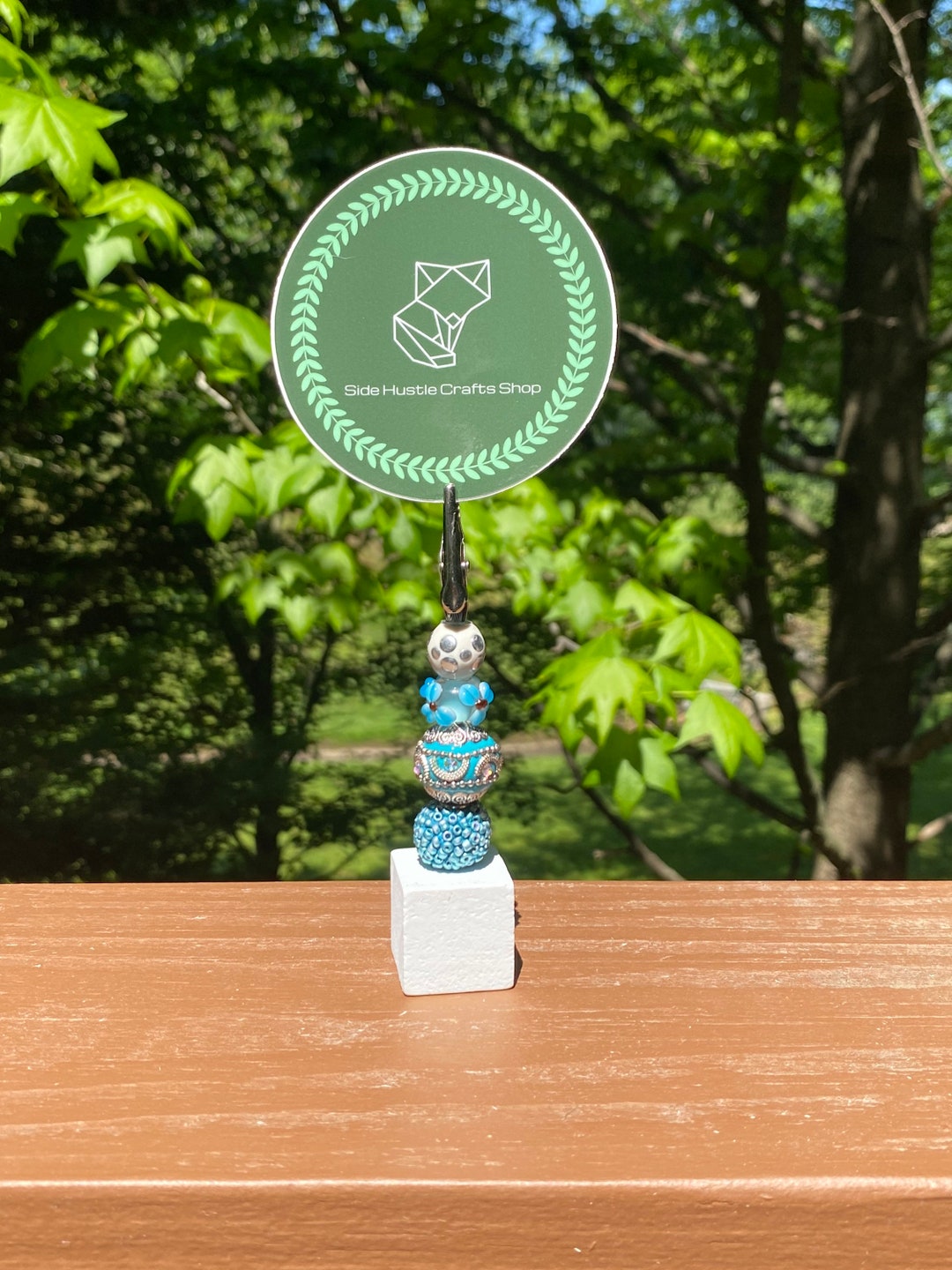 Beaded Clip Photo Holder Stand Photo Holder Stand With Etsy