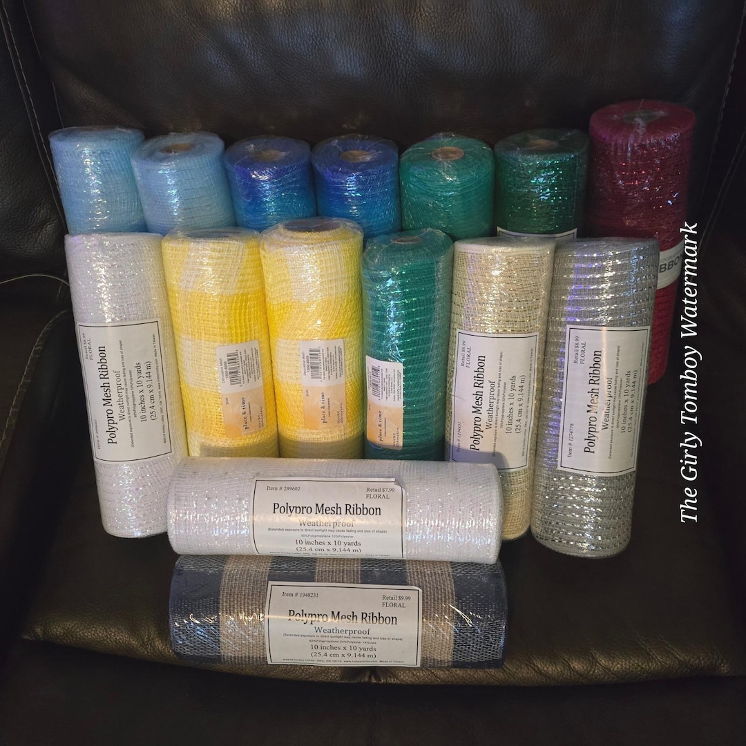 Polypro Mesh Place & Time Hobby Lobby Polypro Mesh Ribbon Weatherproof Deco Mesh Lot ...