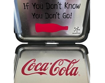 Coca-Cola IYDKYDG Vintage Distressed Metal Storage Tin If You Don't Know Logo