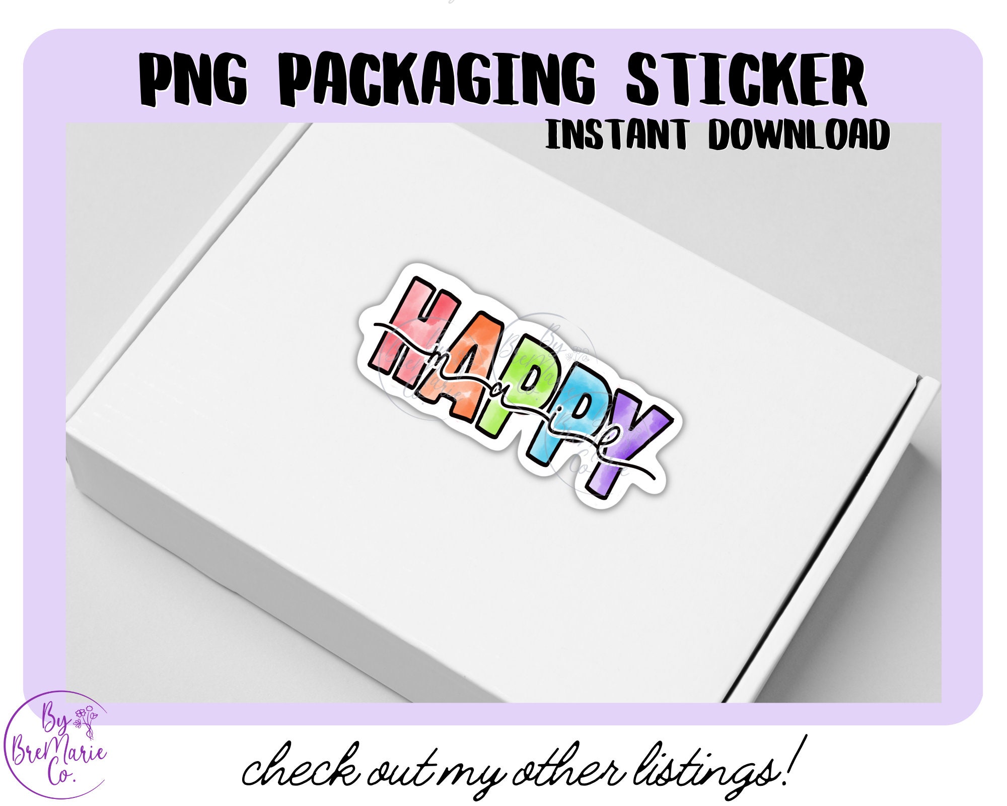 Happy Mail Sticker Png, Packaging Sticker Png, Business Stickers, Small ...