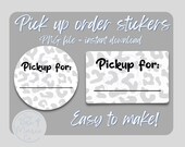 PickUp PNG Sticker, Porch Pick Up Sticker, Printable Sticker, Pick up order png, instant download address labels, small business png