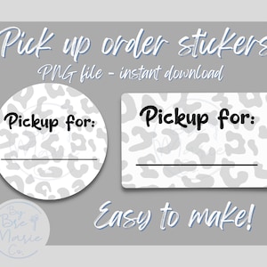 PickUp PNG Sticker, Porch Pick Up Sticker, Printable Sticker, Pick up order png, instant download address labels, small business png