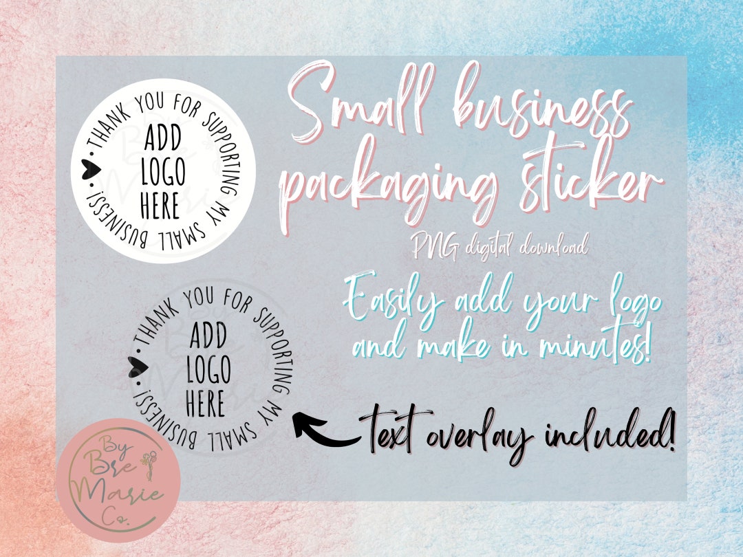 Clickable Sticker Logo ADD YOUR LOGO Sticker File, Business Sticker Png, Shopping Small ...