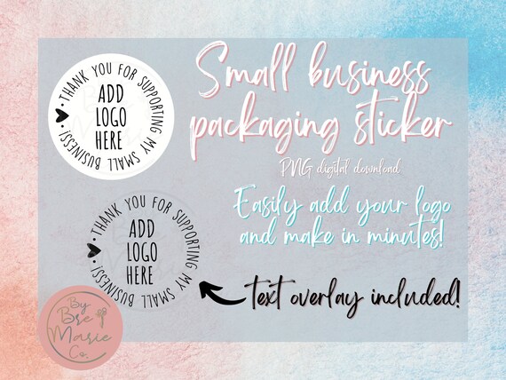 ADD YOUR LOGO sticker file, Business sticker png, Shopping small sticker, Instant Download png sticker file, Print and Cut Sticker