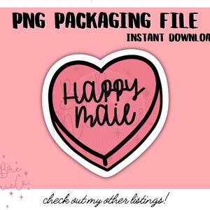 Happy Mail Aufkleber PNG, Valentinstag Aufkleber png, Konversation Herzaufkleber, Aufkleber drucken und schneiden, Aufkleber für kleine Unternehmen