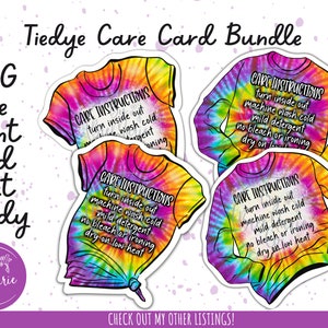 Care Instructions Bundle, Print and Cut instructions, Sublimation Care, Vinyl Care, T shirt wash instructions, wash instructions bundle