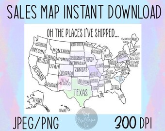 Sales Map INSTANT DOWNLOAD - Etsy