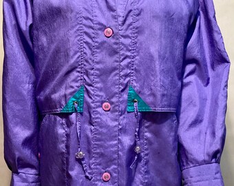 Current Seen Bright Purple Jacket, size Medium, vintage Made in Russia