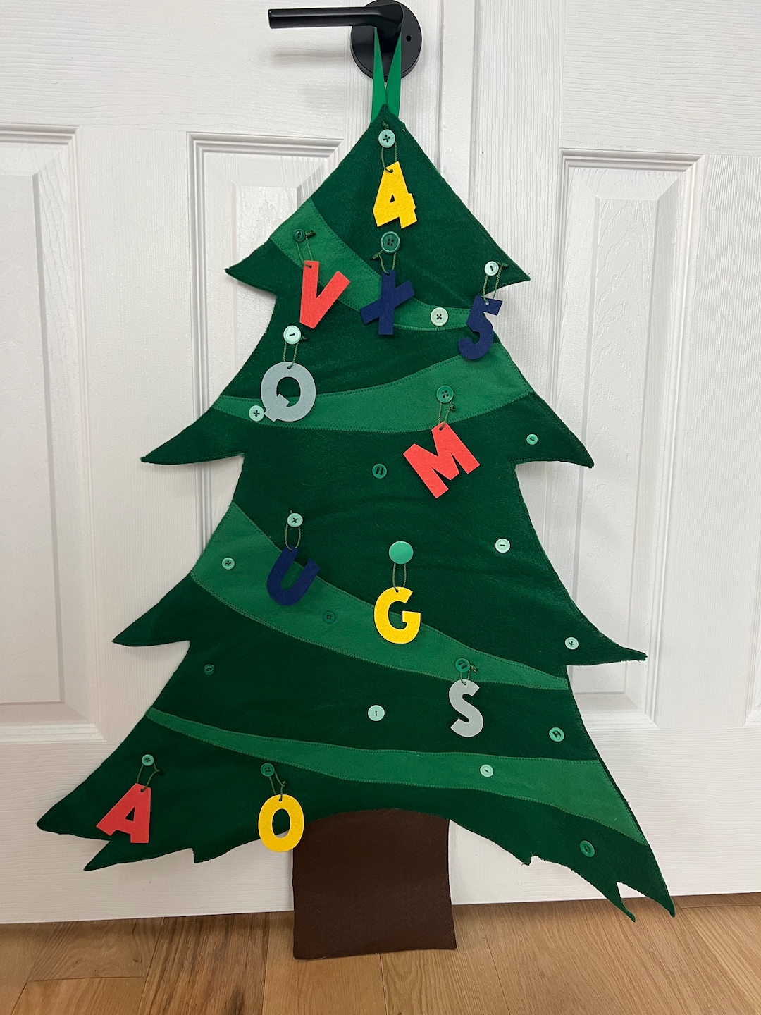 Felt Christmas Tree Felt Alphabet Ornaments Felt Number Etsy