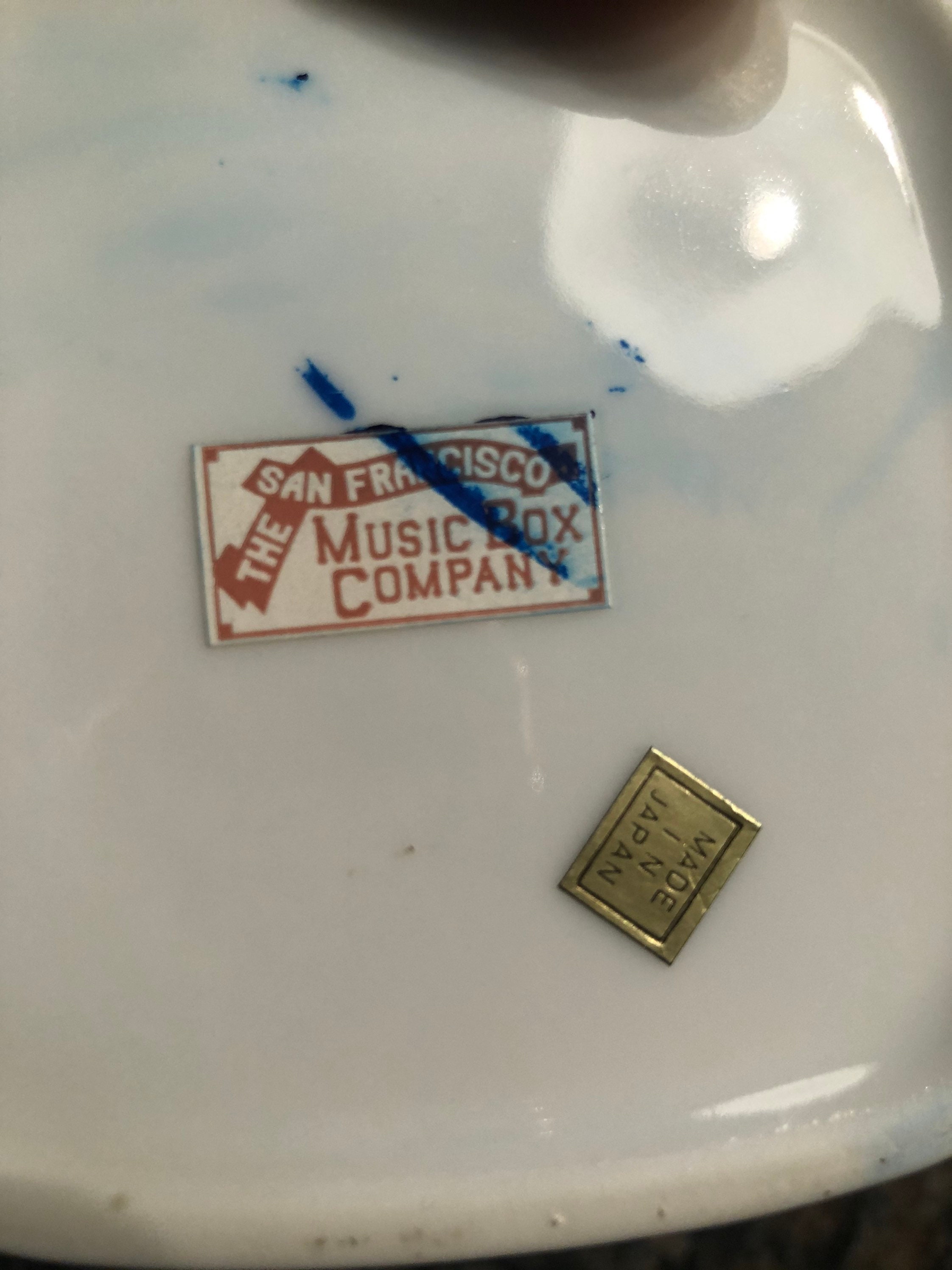 Vintage San Francisco Music Box Company Iris Flower Musical Etsy