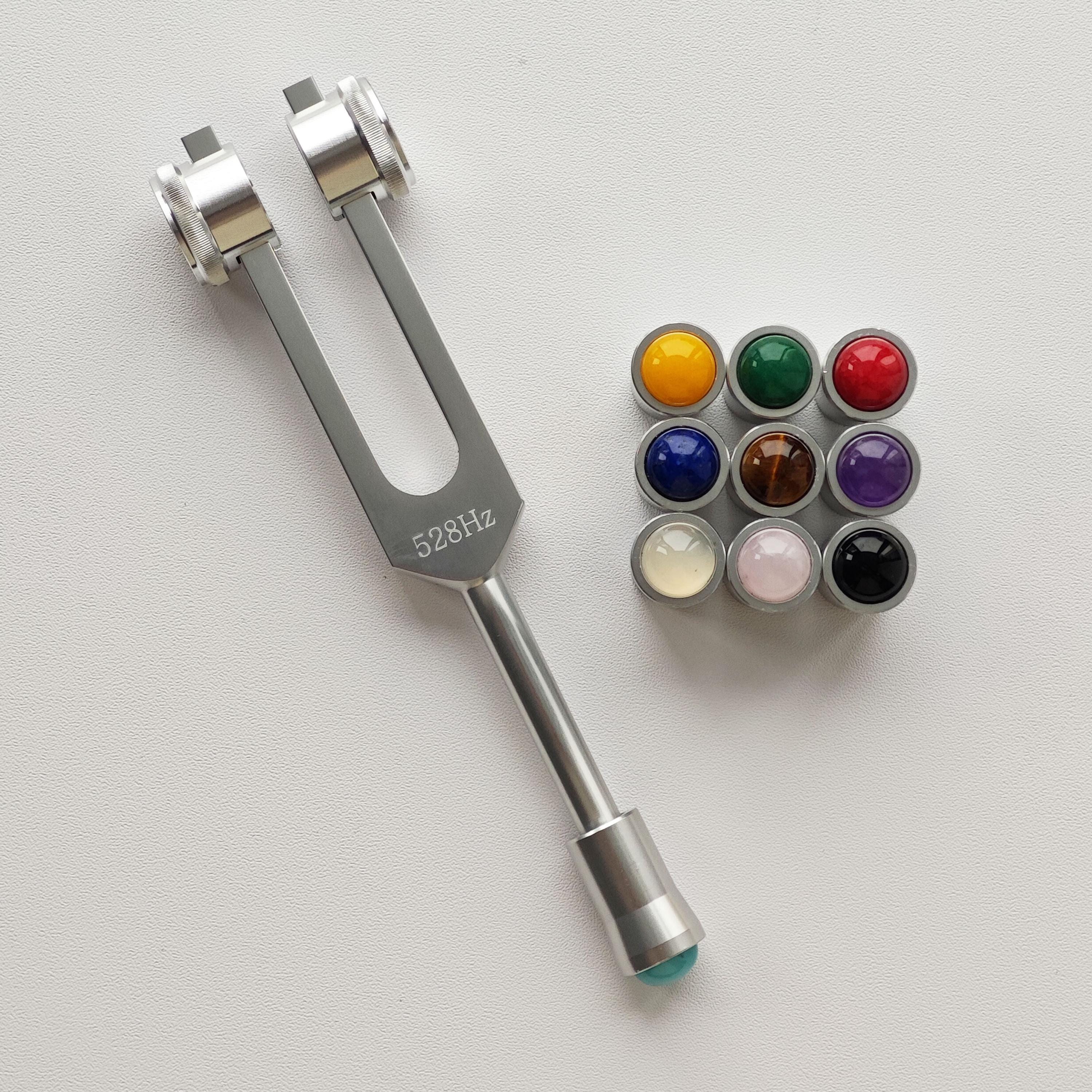 528 Hz Weighted Tuning Fork, 528hz Tuning Forks With Gem Foot - Etsy