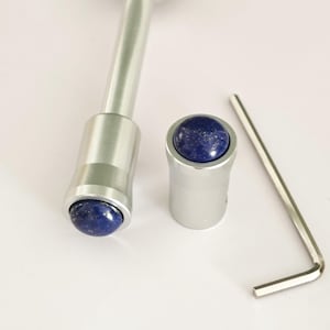 Lapis Gem Foot for Tuning Forks, Removable 12mm Gem Point Fit for 8mm Handle Weighted Tuning Fork ( 1 Piece)