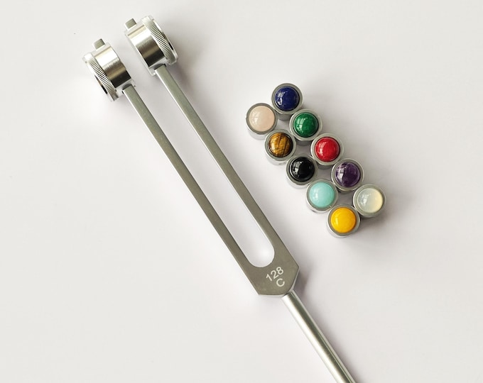 128 Hz Weighted Tuning Fork with Gem Boot