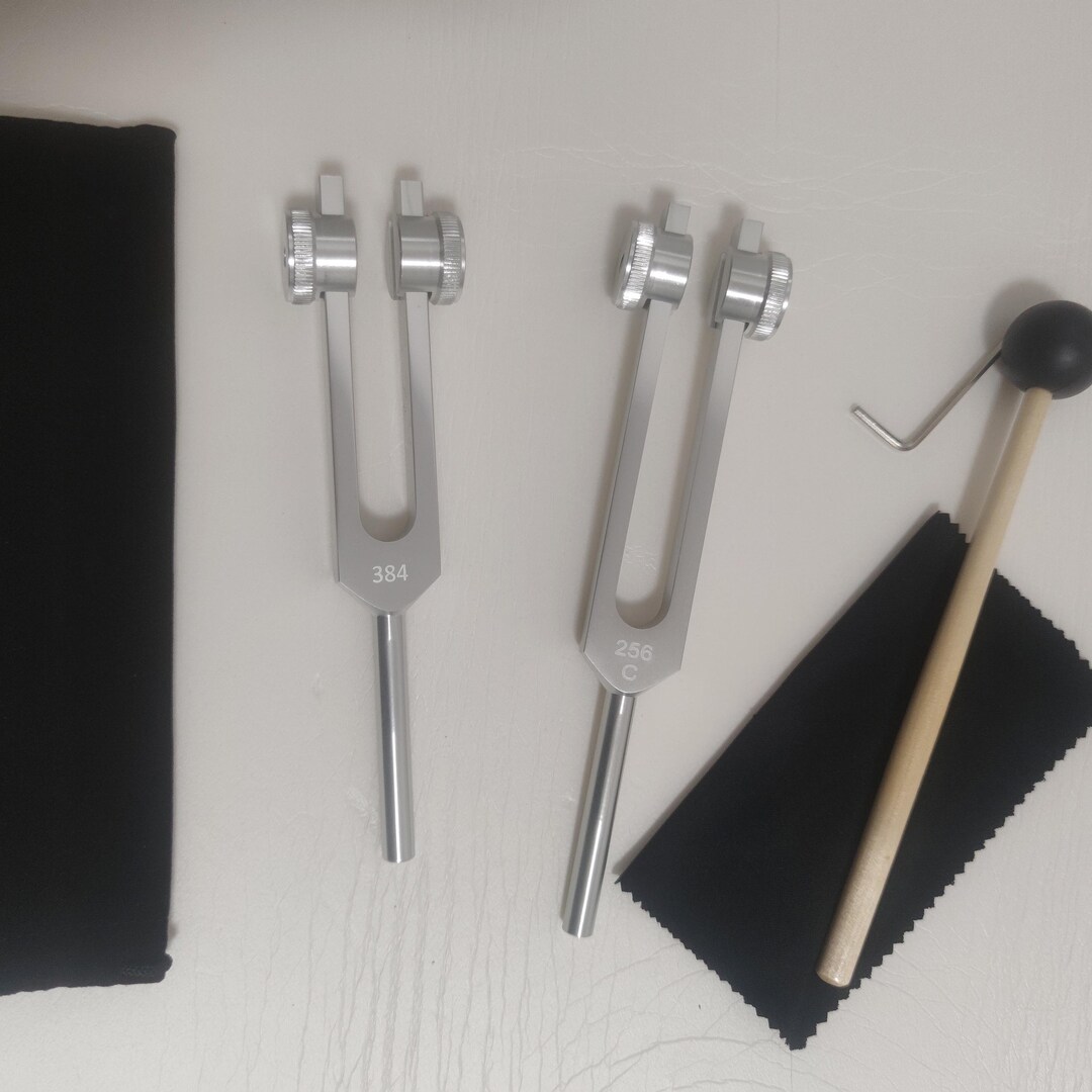 Pythagorean Tuning Forks, 256hz & 384hz Weighed Tune Fork, 2/3 Ratio