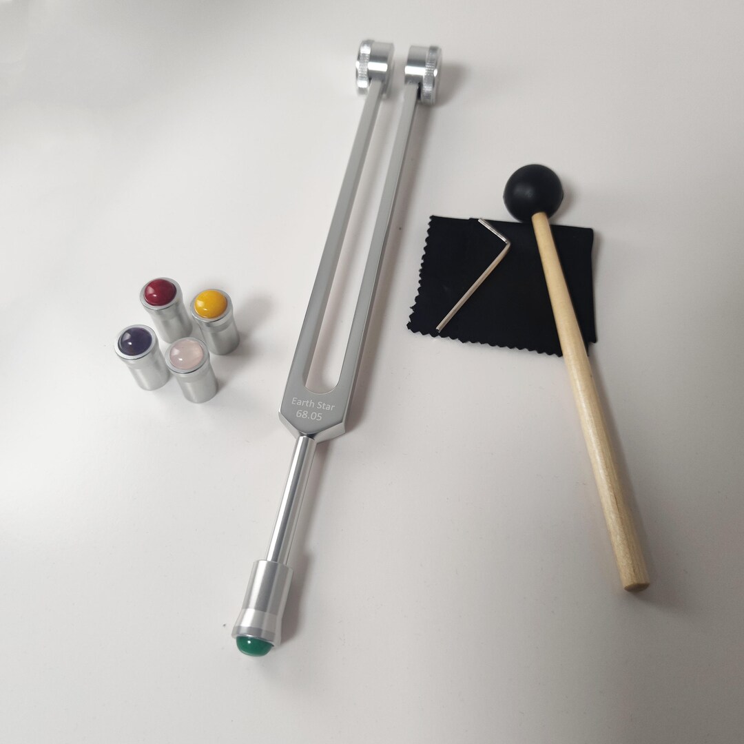 Low Om Tuning Fork With Gem Foot, 68.05 Hz Weighted Tuning Fork Etsy
