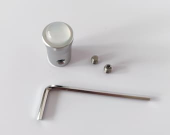 Translucency Quartz Gem Foot  for Tuning Forks, Removable 12mm White Jade Tuning Fork Attachment