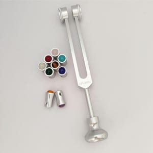 Diapason lesté 125,28 Hz avec pied gemme 1 pièce, rehausseur de vibrations pour diapason 125,28 Hz
