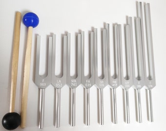 9 Solfeggio Frequencies Tuning Forks, Tuning Fork Set