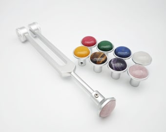 Botas de gemas de cristal de 25 mm: accesorios para diapasones, terapia de sonido