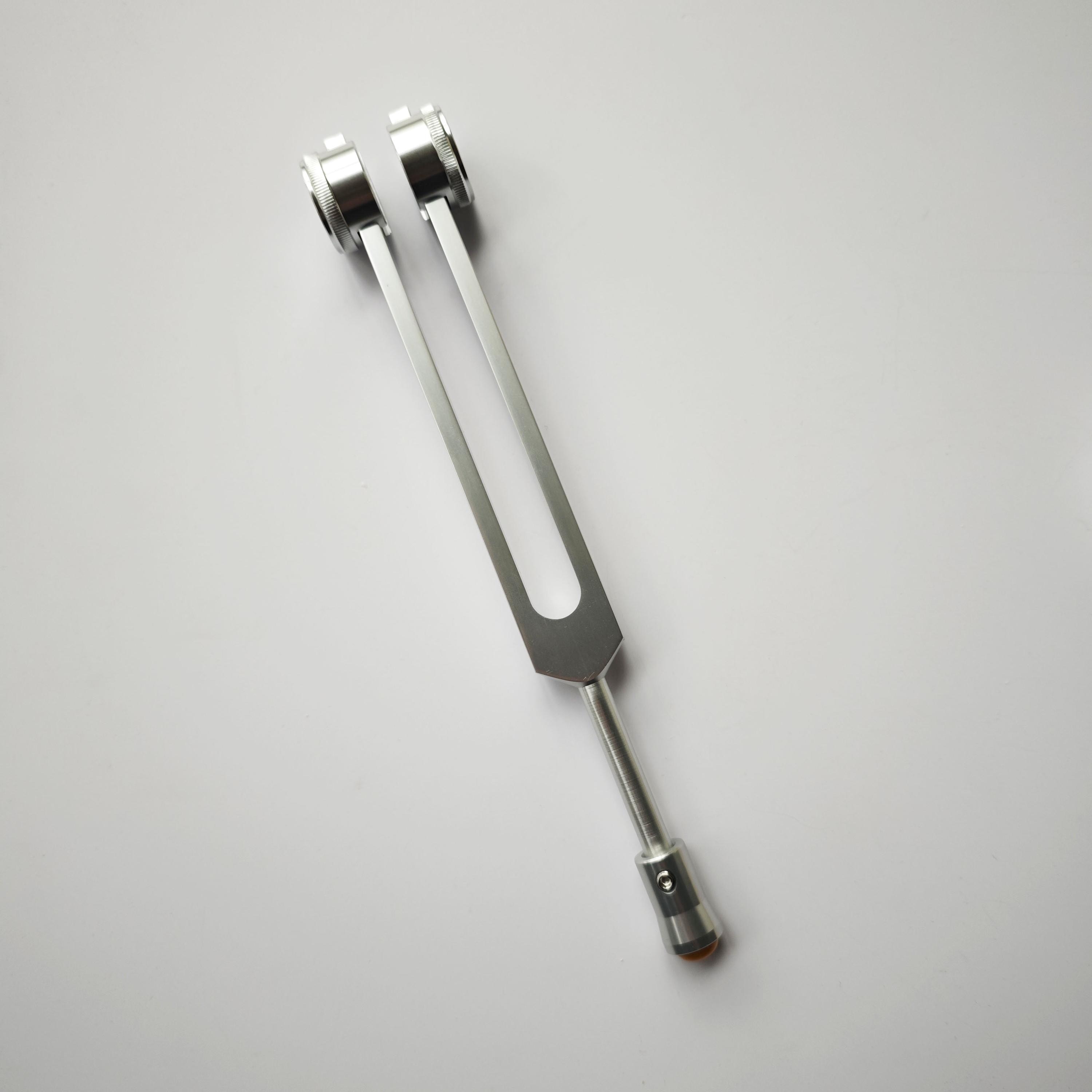 128 Hz Weighted Tuning Fork with 1pc Gem Foot, 128Hz Tunging Fork Rose Quartz Gem Boot