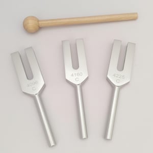 Engel Stimmgabel-Set zur Reinigung von Kristallen, 4096 Hertz 4160 Hertz 4225 Hertz Stimmgabeln, Kristallstimmer