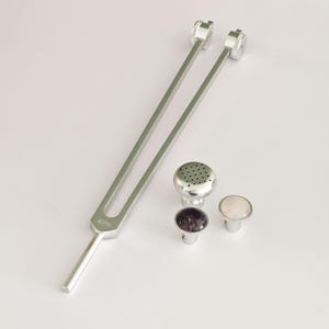 40HZ Weighted Tuning Fork with Massage Boot, 25mm Amethyst Rose Quartz Gem Foot for Tuning Forks,  Vibrational Enhancer