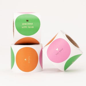 Aufkleber "for you" / "enjoy" / "packed with love"  | Sticker, Geschenkverpackung, Birthday, Geburtstag, Party