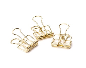 Premium Clips Gold, small | Book clips, wire clips, paper clips, foldback clips