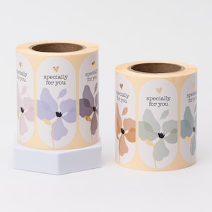Aufkleber "specially for you" mit Gold-Effekt, Blütenblätter | Sticker, Herz, Banderolen, Etiketten, Geschenkverpackung, Blumen