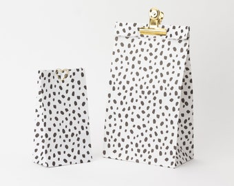 Gift Bags Brush Dots | Paper bags, gift packaging, block bottom bags
