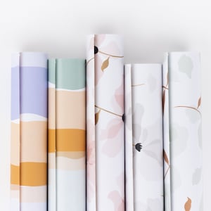 Geschenkpapier Rolle Mix Frühling/Sommer | Bunte Schichten, Blütenblätter, Blumen, Geschenkverpacking, Einpackpapier, Geschenkbögen