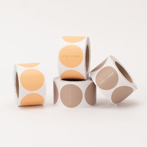 Aufkleber für dich, viel Liebe mit Gold-Effekt oder Silber-Effekt, taupe/orange | Sticker, Deutsch, Verpackung